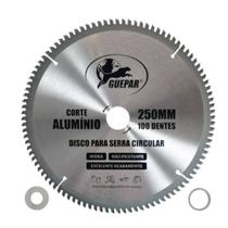 Disco Lâmina Serra Circular Para Alumínio 250mm 100 Dentes - Guepar