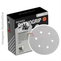 DISCO LIXA 6POL 6F GRAO 0060 D150 RHYNOGRIP WHITE INDASA CX 050 - Cor: Branco DISCO LIXA 6POL 6F GRAO 0060 D150 RHYNOGRIP WHITE INDASA CX 050 - Cor: Branco