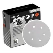 DISCO LIXA 6POL 6F GRAO 0320 D150 RHYNOGRIP WHITE INDASA CX 050 - Cor: Branco DISCO LIXA 6POL 6F GRAO 0320 D150 RHYNOGRIP WHITE INDASA CX 050 - Cor: Branco