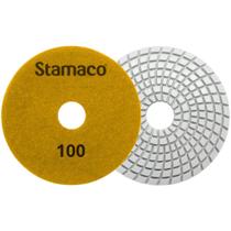 Disco Lixa Diamantada Úmida Porcelanato Pedra Granito Mármore Acabamento Polimento Lixamento Brilho Dágua Flexível Polir Rebolo Grão Stamaco