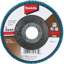 Disco Lixa Flap 115mm 4 1/2 Pol. Grão Z40 - Makita D-63747