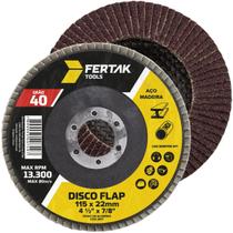 Disco Lixa Flap 115Mm Grão 40 Madeira Aço Desbaste