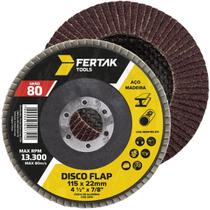 Disco Lixa Flap 115Mm Grão 80 Madeira Aço Desbaste
