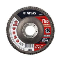 Disco Lixa Flap 4.1/2" Grão 40 Zircônio Atlas Disco Lixa Flap 4.1/2" Grão 40 Zircônio Atlas