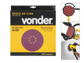 Disco Lixa Grao 180 P/ Lixadeira Lpv600 Lpv1000 Vonder Disco Lixa Grao 180 P/ Lixadeira Lpv600 Lpv1000 Vonder