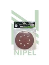 DISCO LIXA GRAO 320 SECO 5”POL C/tiras autocolantes 8 FUROS 10 UND NP TOOLS