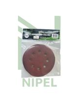 DISCO LIXA GRAO 600 SECO 5”POL C/tiras autocolantes 8 FUROS 10 UND NP TOOLS