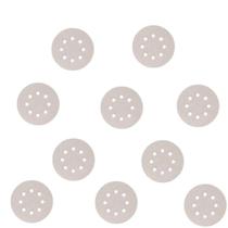 Disco Lixa Pluma 125mm 8 Furos Roto Orbital Grão 80 Kit com 10 lixas