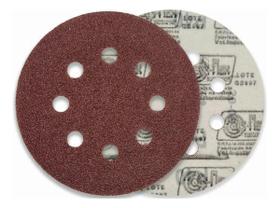 DISCO LIXA PLUMA VERMELHO FERRO DISFLEX 125MM GRÃO 150 KIT C/ 10 PÇS Desbaste e remoção de oxidação, tintas, vernizes em madeira e aço carbono