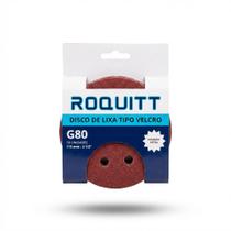 Disco Lixa tiras autocolantes 115mm Grão 80 Com Furos, marca Roquitt Kit 20 Unidades Disco Lixa tiras autocolantes 115mm Grão 80 Com Furos, marca Roquitt Kit 20 Unidades