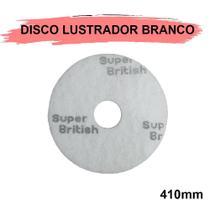 Disco Lustrador Branco 410 British Ideal Para Enceradeira