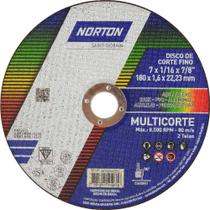 Disco Multicorte 180 mm x 1,6 mm x 22,23 mm, Norton Disco Multicorte 180 mm x 1,6 mm x 22,23 mm, Norton