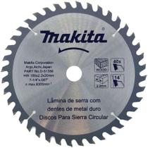 Disco para Serra Circular 185x20mm para Madeira com 40 Dentes- D-51356 - MAKITA Disco para Serra Circular 185x20mm para Madeira com 40 Dentes- D-51356 - MAKITA