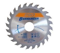 Disco para Serras Circulares Pró 36 Dentes 110x22mm - 1241 - Berwanger
