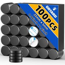 Disco redondo pequeno Craft Magnets Grtard, pacote com 100 unidades, com adesivo de 25 x 5 mm