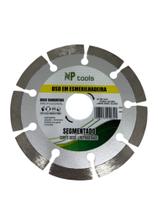 Disco segmentado corte seco refrigerado - uso esmerilhadeira - 22mm - np tools