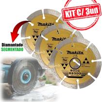 Disco Segmentado Diamantado De Corte Concreto Esmerilhadeira KIT 3 UNIDADES - Makita