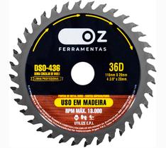 Disco Serra Circular Lamina 4.3/8 Pol 36 Dentes P/madeira