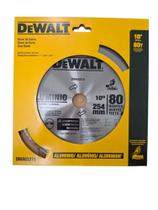 Disco Serra Circular P/ ALUMINIO 10" 254mm 80 Dentes Dewalt DWA03210 Disco Serra Circular P/ ALUMINIO 10" 254mm 80 Dentes Dewalt DWA03210