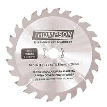 Disco Serra Circular Thompson Com Videa 7.1/4 - 24 Dentes Disco Serra Circular Thompson Com Videa 7.1/4 - 24 Dentes