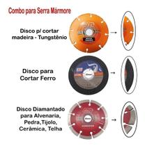 Disco Serra Mármore Combo 3 - Para Ferro, Madeira, Alvenaria - Uzzi, Disflex