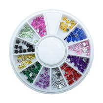Disco Strass Pedrarias Decoração De Unhas Florzinhas 3 Mm
