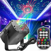 Disco Strobe Lights Stage Projector DJ Party com controle remoto