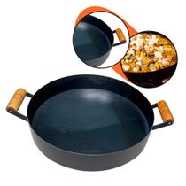 Disco Tacho Entrevero Lareira Churrasco Cozinhar 50cm Panela Redonda Grande Paella Borda e Alça