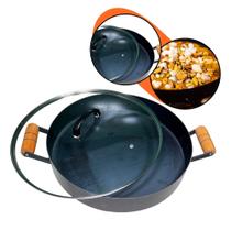 Disco Tacho Tampa Entrevero Lareira Churrasco Cozinhar 40cm Panela Redonda Médio Paella Borda Alça