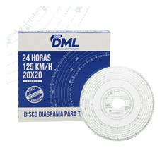 Disco Tacógrafo Diário DML 125KM/H Alta Durabilidade
