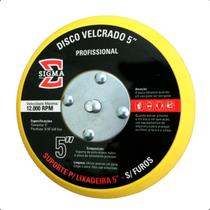 Disco Velcrado 5 Pol 125mm 5 Furos Base Lixadeira Orbital Hookit Alta Durabilidade Sigma Tools Disco Velcrado 5 Pol 125mm 5 Furos Base Lixadeira Orbital Hookit Alta Durabilidade Sigma Tools