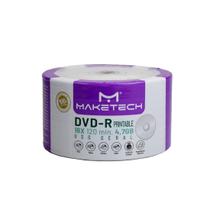 Disco Virgem Dvd-r Imprimível Maketech 16x Para 50 Unidades