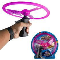 Disco voador com luz Led lançador voa de verdade Rosa - COMPANY KIDS