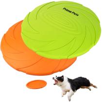 Disco voador Prime Pets Dog, pacote com 2 unidades, 18 cm, borracha durável