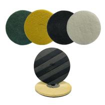 Discos 410mm Preto Verde Branco Amarelo c/ Suporte AllClean Discos 410mm Preto Verde Branco Amarelo c/ Suporte AllClean