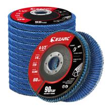 Discos de aba EZARC 60 Grit 115 mm x 22,2 mm para metal (pacote com 12)