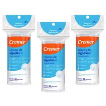 Discos de Algodão Cremer Dupla Face 150 Unidades 100 Porcento Algodão com Alta Absorção Discos de Algodão Cremer Dupla Face 150 Unidades 100 Porcento Algodão com Alta Absorção