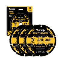 Discos De Corte De Carboneto De 3 Polegadas 3 Peças Para Madeira, Laminado, Plástico, Rodas De Corte