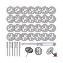 Discos De Corte Diamantados 20 Peças 20-30mm Para Ferramenta Rotativa Dremel Com 4 Peças Mandril 402