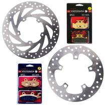 Discos de Freio Fazer 250 2005 A 2015 + Pastilhas Potenza Gt Forza (Metálica)
