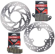 Discos de Freio Xtz 250 Lander / Xtz 250 Teneré / Xtz 150 Crosser + Pastilhas Diafrag (Semimetálica0