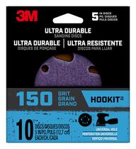Discos de lixar 3M Ultra Duráveis 150 Grit, pacote com 10 polegadas
