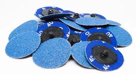 Discos de lixar Benchmark Abrasives 5cm Quick Change Zirconia 40G