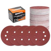 Discos de lixar BMOTL 5", 8 furos, 150 Grit Hook & Loop