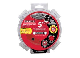 Discos de lixar Diablo Hook and Lock ROS 80 Grit, pacote com 50 Discos de lixar Diablo Hook and Lock ROS 80 Grit, pacote com 50