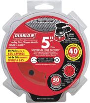 Discos de lixar Diablo Premium Fast Hook & Lock, pacote com 40 grãos e 50