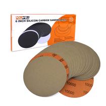 Discos de lixar POLIWELL 150mm 10000 Grit Waterproof, pacote com 20