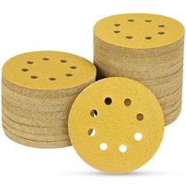 Discos de lixar POTUINOM 100 PCS 12,7 cm, 8 furos, 60 grãos para lixadeira