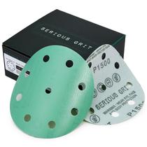 Discos de lixar Serious Grit 1500 Grit, 5 polegadas e 9 furos, pacote com 50 Discos de lixar Serious Grit 1500 Grit, 5 polegadas e 9 furos, pacote com 50