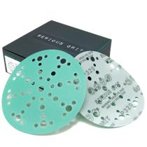 Discos de lixar Serious Grit, 6 polegadas e 49 furos, 320 Grit, pacote com 50 Discos de lixar Serious Grit, 6 polegadas e 49 furos, 320 Grit, pacote com 50